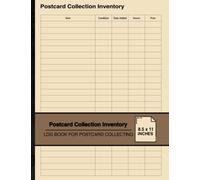 Postcard Collection Inventory: Log Book For Postcard Collecting | For Postcard Collectors | Large