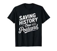 Postcard Collector Saving History One Card Time Deltiologist T-Shirt
