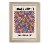 Postcard from Amsterdam Vintage Framed Wall Art Print A3 (42×29.7cm) Oak, Wall Decor for Living Room, Bedroom, Office & Home, Ready to Hang, Art Gift