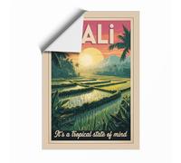 Postcard from Bali Retro Unframed Wall Art Print A1 (84.1×59.4cm), Wall Decor for Living Room, Bedroom, Office & Home, Art Gift