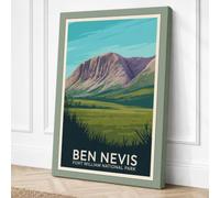Postcard from Ben Nevis Canvas Wall Art Print 18x12 Inch (46 x 30 cm)