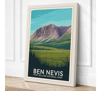 Postcard from Ben Nevis Canvas Wall Art Print 30x20 Inch (76 x 51 cm)