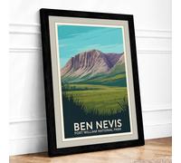 Postcard from Ben Nevis Vintage Framed Wall Art Print A4 (29.7×21cm)