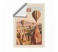 Postcard from Cappadocia Vintage Unframed Wall Art Print A3 (42×29.7cm), Wall Decor for Living Room, Bedroom, Office & Home, Art Gift
