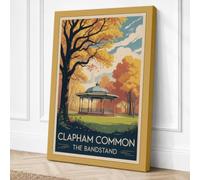 Postcard from Clapham Common Canvas Wall Art Print 30x20 Inch