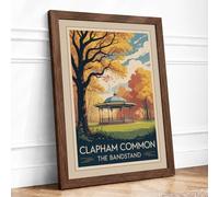Postcard from Clapham Common Vintage Framed Wall Art Print A1