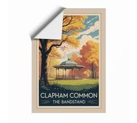 Postcard from Clapham Common Vintage Unframed Wall Art Print A1