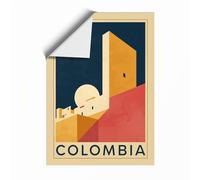 Postcard from Colombia Vintage Unframed Wall Art Print A1 (84.1×59.4cm), Wall Decor for Living Room, Bedroom, Office & Home, Art Gift