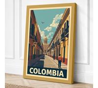 Postcard from Colonial Canvas Wall Art Print 36x24 Inch (91 x 61 cm)