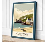 Postcard from Cornwall Canvas Wall Art Print 36x24 Inch (91 x 61 cm)