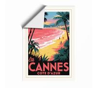 Postcard from Côte d'Azur Vintage Unframed Wall Art Print A3 (42×29.7cm), Wall Decor for Living Room, Bedroom, Office & Home, Art Gift