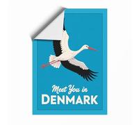 Postcard from Denmark Vintage Unframed Wall Art Print A2 (59.4×42cm), Wall Decor for Living Room, Bedroom, Office & Home, Art Gift