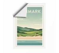 Postcard from Denmark Vintage Unframed Wall Art Print A3 (42×29.7cm), Wall Decor for Living Room, Bedroom, Office & Home, Art Gift