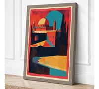 Postcard from Desert Lands Canvas Wall Art Print 18x12 Inch (46 x 30 cm)