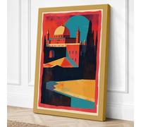 Postcard from Desert Lands Canvas Wall Art Print 36x24 Inch (91 x 61 cm)