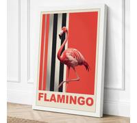 Postcard from Flamingo Art Canvas Wall Art Print 18x12 Inch