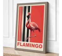 Postcard from Flamingo Art Canvas Wall Art Print 18x12 Inch | Ready to Hang, Gallery Wrapped, Fade-Resistant Inks, Securely Packaged, UK Made