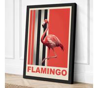 Postcard from Flamingo Art Canvas Wall Art Print 30x20 Inch | Ready to Hang, Gallery Wrapped, Fade-Resistant Inks, Securely Packaged, UK Made