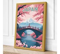 Postcard from Japan Vintage Canvas Wall Art Print 18x12 Inch