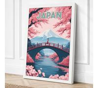 Postcard from Japan Vintage Canvas Wall Art Print 18x12 Inch