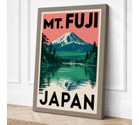 Postcard from Japan Vintage Canvas Wall Art Print 36x24 Inch