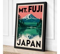 Postcard from Japan Vintage Canvas Wall Art Print 36x24 Inch