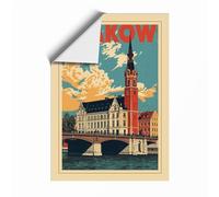 Postcard from Krakow Vintage Unframed Wall Art Print A4 (29.7×21cm), Wall Decor for Living Room, Bedroom, Office & Home, Art Gift