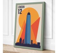 Postcard from London Art Deco Canvas Wall Art Print 24x16 Inch | Ready to Hang, Gallery Wrapped, Fade-Resistant Inks, Securely Packaged, UK Made