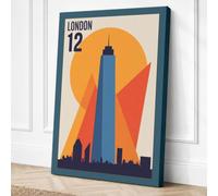 Postcard from London Art Deco Canvas Wall Art Print 30x20 Inch (76 x 51 cm)