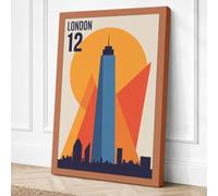 Postcard from London Art Deco Canvas Wall Art Print 30x20 Inch | Ready to Hang, Gallery Wrapped, Fade-Resistant Inks, Securely Packaged, UK Made