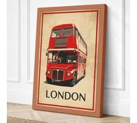 Postcard from London Vintage Canvas Wall Art Print 18x12 Inch (46 x 30 cm)