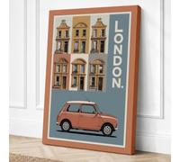 Postcard from London Vintage Canvas Wall Art Print 24x16 Inch | Ready to Hang, Gallery Wrapped, Fade-Resistant Inks, Securely Packaged, UK Made