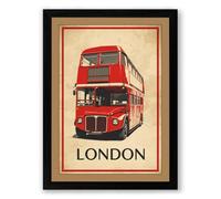 Postcard from London Vintage Framed Wall Art Print A4 (29.7×21cm) Black, Wall Decor for Living Room, Bedroom, Office & Home, Ready to Hang, Art Gift