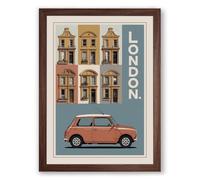 Postcard from London Vintage Framed Wall Art Print A4 (29.7×21cm) Walnut, Wall Decor for Living Room, Bedroom, Office & Home, Ready to Hang, Art Gift