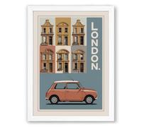 Postcard from London Vintage Framed Wall Art Print A4 (29.7×21cm) White, Wall Decor for Living Room, Bedroom, Office & Home, Ready to Hang, Art Gift
