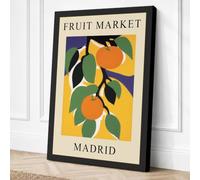 Postcard from Madrid Retro Canvas Wall Art Print 24x16 Inch