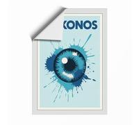 Postcard from Mykonos Retro Unframed Wall Art Print A3 (42×29.7cm), Wall Decor for Living Room, Bedroom, Office & Home, Art Gift