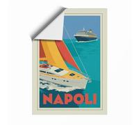 Postcard from Napoli Vintage Unframed Wall Art Print A4 (29.7×21cm), Wall Decor for Living Room, Bedroom, Office & Home, Art Gift