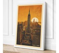 Postcard from New York Canvas Wall Art Print 18x12 Inch