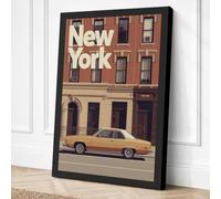 Postcard from New York Canvas Wall Art Print 24x16 Inch