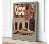 Postcard from New York Canvas Wall Art Print 24x16 Inch