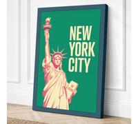Postcard from New York Canvas Wall Art Print 30x20 Inch