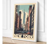 Postcard from New York Canvas Wall Art Print 30x20 Inch