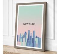 Postcard from New York Canvas Wall Art Print 30x20 Inch