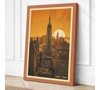 Postcard from New York Canvas Wall Art Print 36x24 Inch
