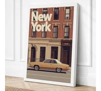 Postcard from New York Canvas Wall Art Print 36x24 Inch