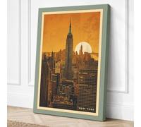 Postcard from New York Canvas Wall Art Print 36x24 Inch