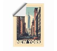 Postcard from New York Vintage Unframed Wall Art Print A2 (59.4×42cm), Wall Decor for Living Room, Bedroom, Office & Home, Art Gift