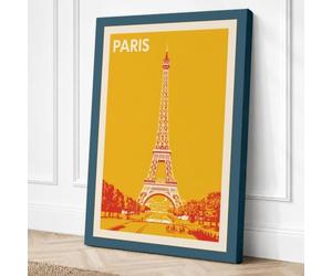 Postcard from Paris Art Deco Canvas Wall Art Print 18x12 Inch (46 x 30 cm)
