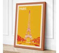 Postcard from Paris Art Deco Canvas Wall Art Print 30x20 Inch (76 x 51 cm)